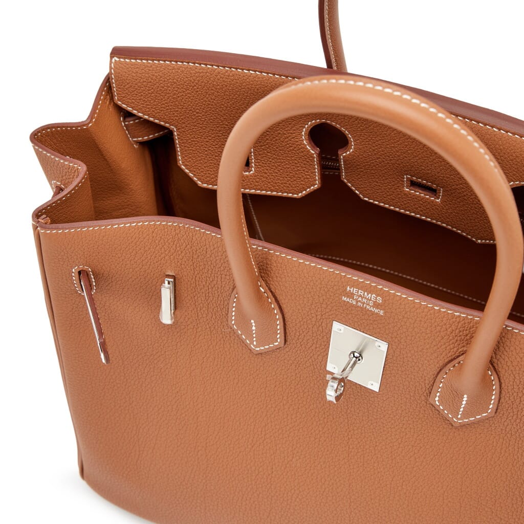 Gold Togo Birkin 35 Palladium Hardware, 2026