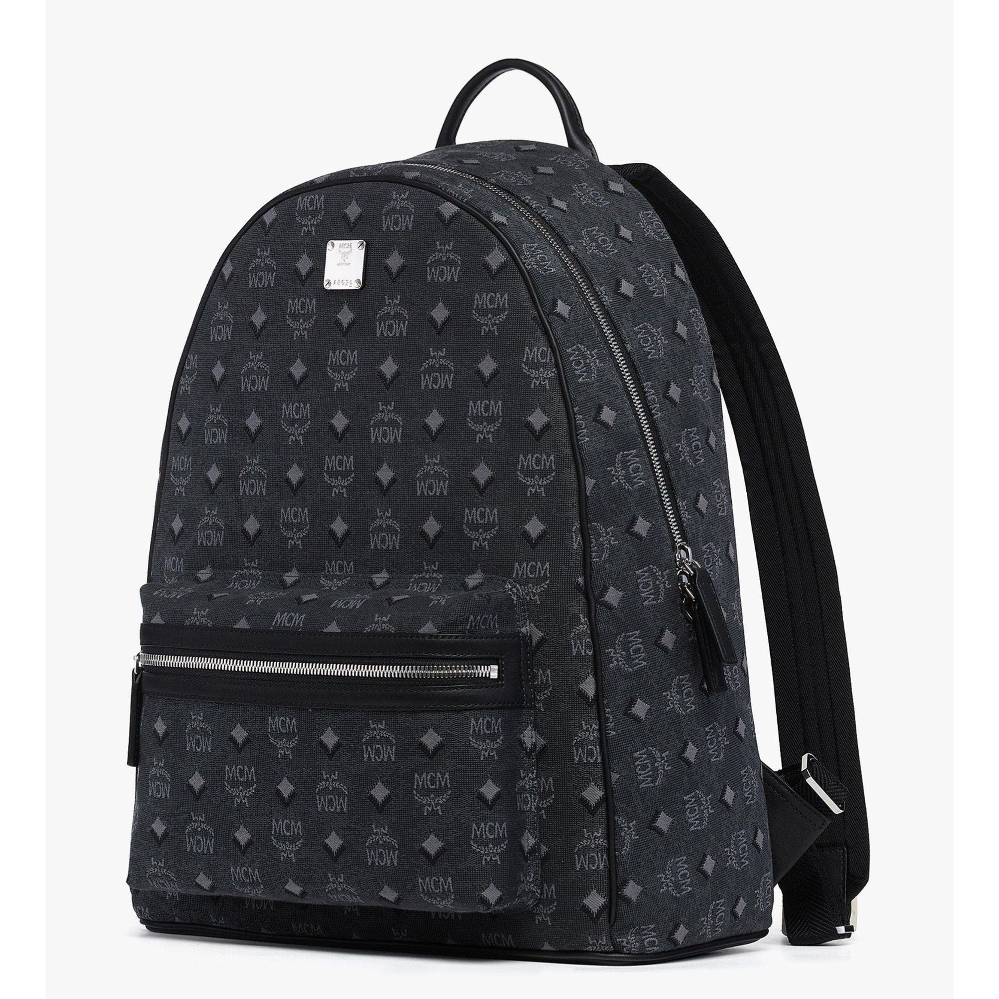 MCM Medium Stark Backpack in Denim Visetos