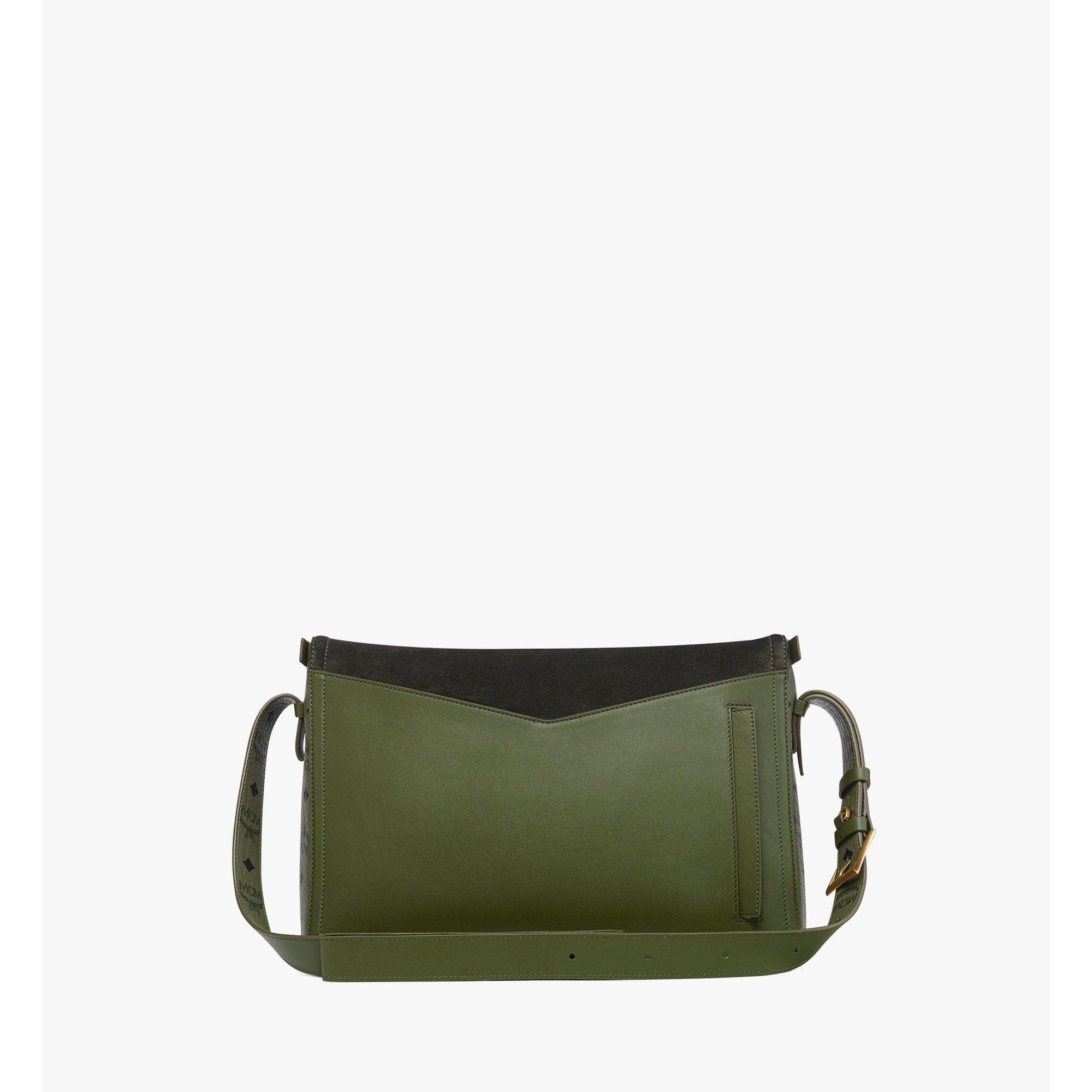MCM Diamant 3D Shoulder Bag in Mega Herringbone Suede