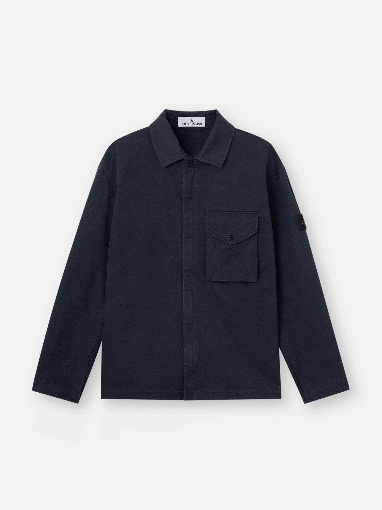 Stone Island Comfort-Fit Zip-Up Overshirt with Chest Pocket 1200001