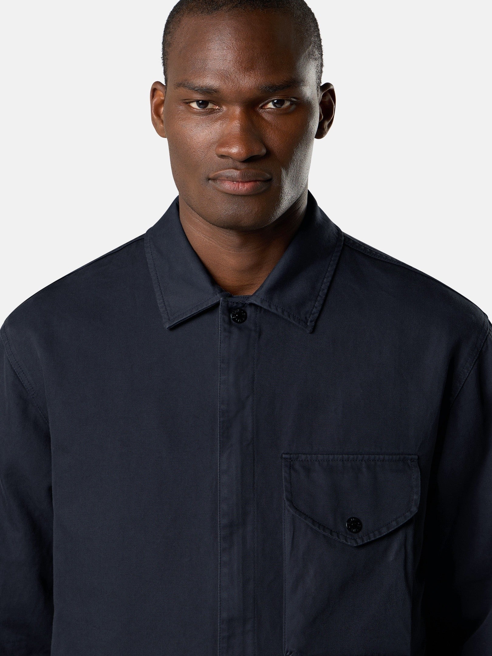 Stone Island Comfort-Fit Zip-Up Overshirt with Chest Pocket 1200001
