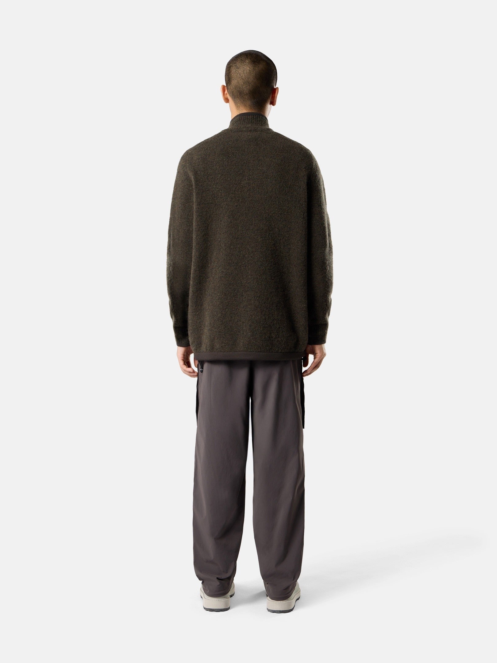 Stone Island Loose-Fit Half-Zip Jumper with Drawcord Hem 5100026