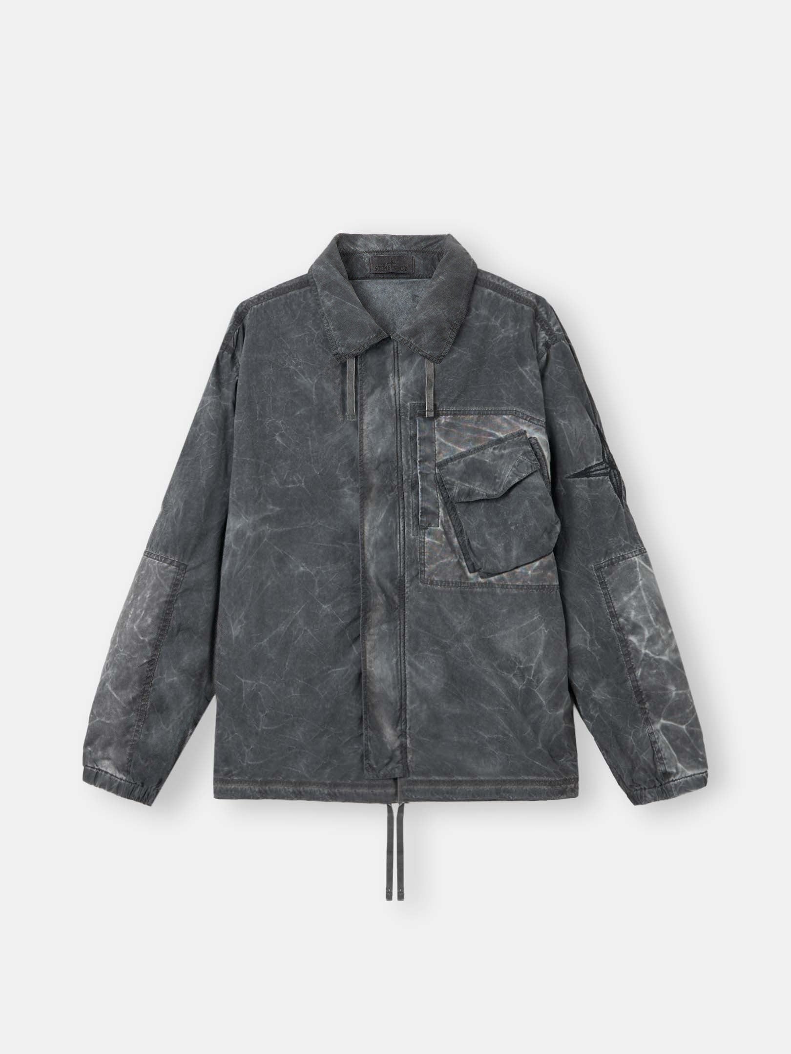 Stone Island Comfort-Fit Zip-Up Overshirt with Packable Hood 1200036