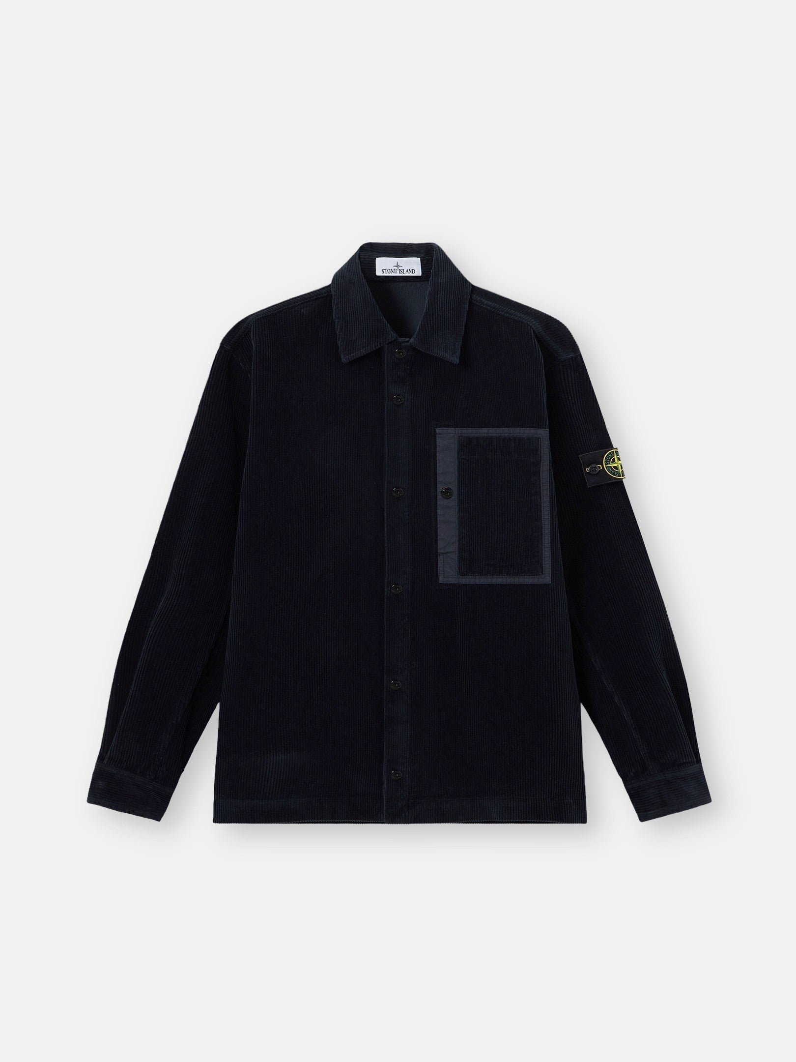 Stone Island Comfort-Fit Snap-Front Overshirt with Chest Pocket 1200016