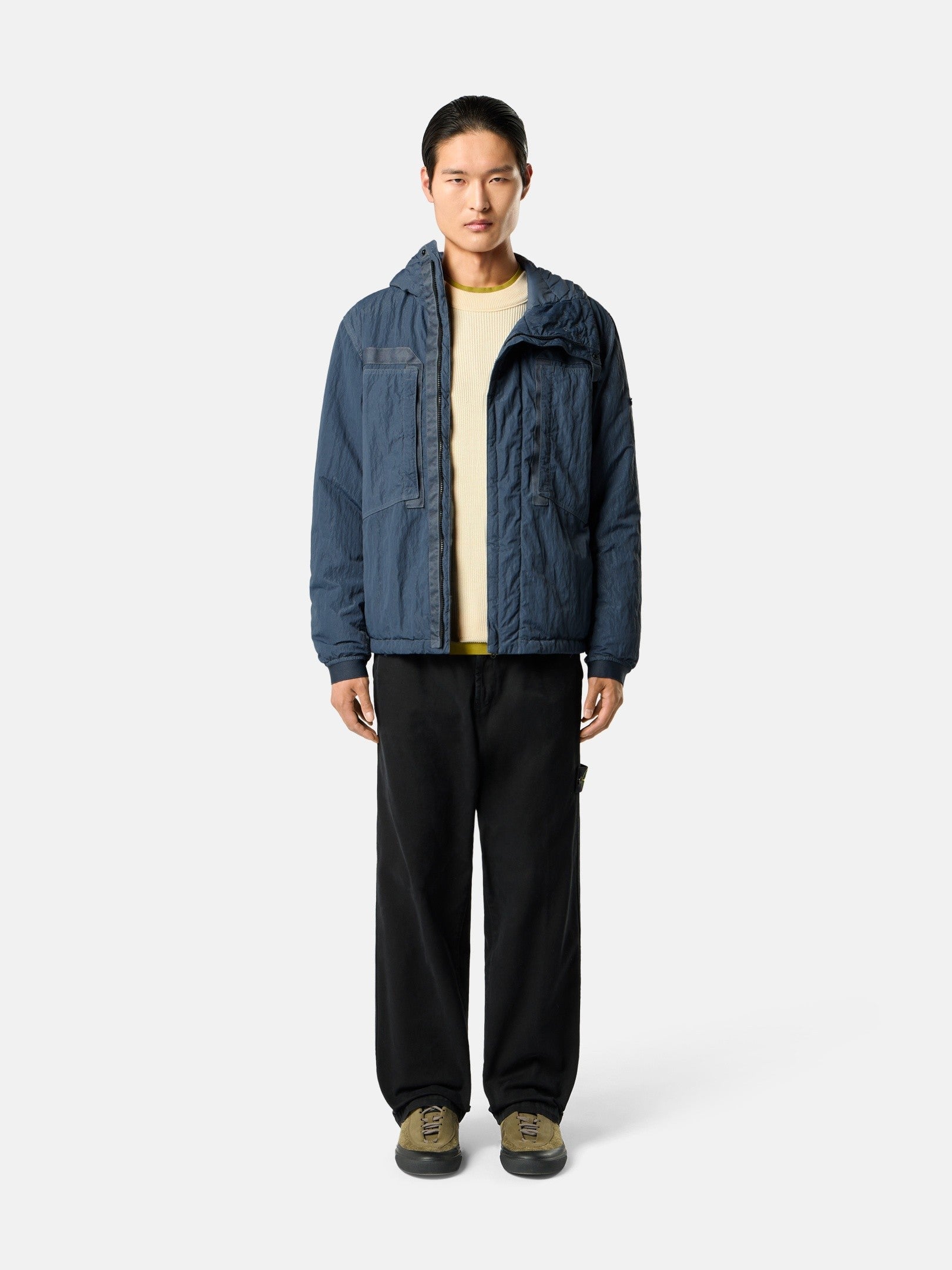 Stone Island Loose-Fit Chino Trousers with Snap Pockets 3100014