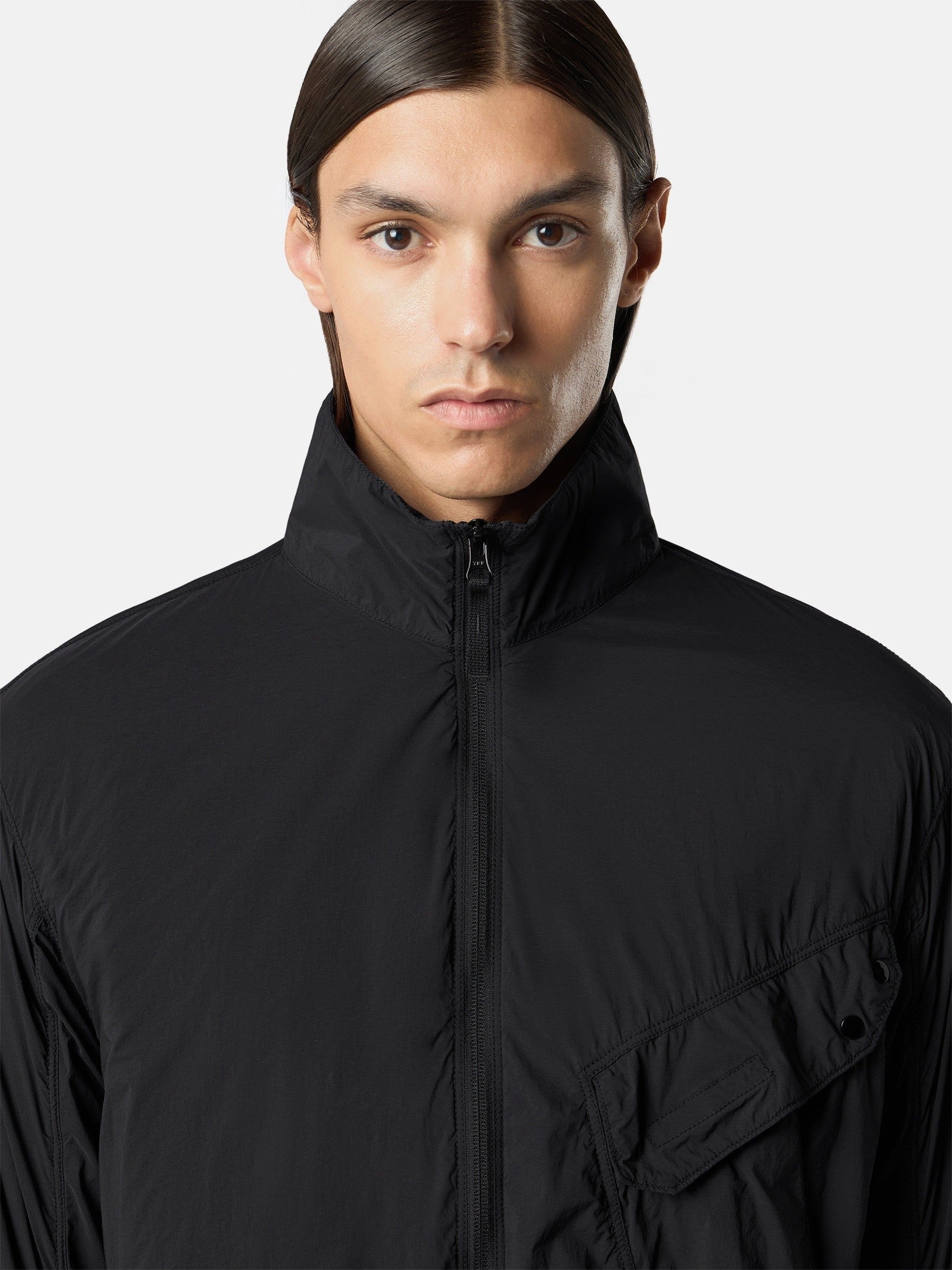 Stone Island Comfort-Fit Zip-Up Overshirt with Chest Pocket 1200015
