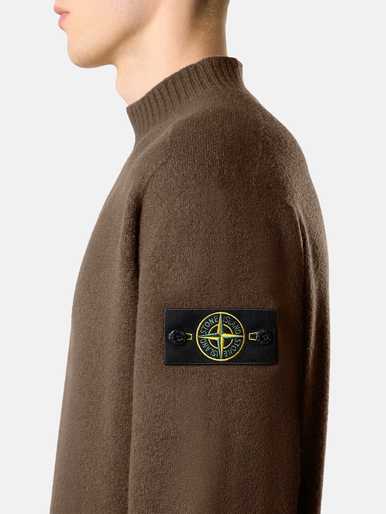 Stone Island Regular-Fit Mock Neck Jumper with Rolled Edges 5100041