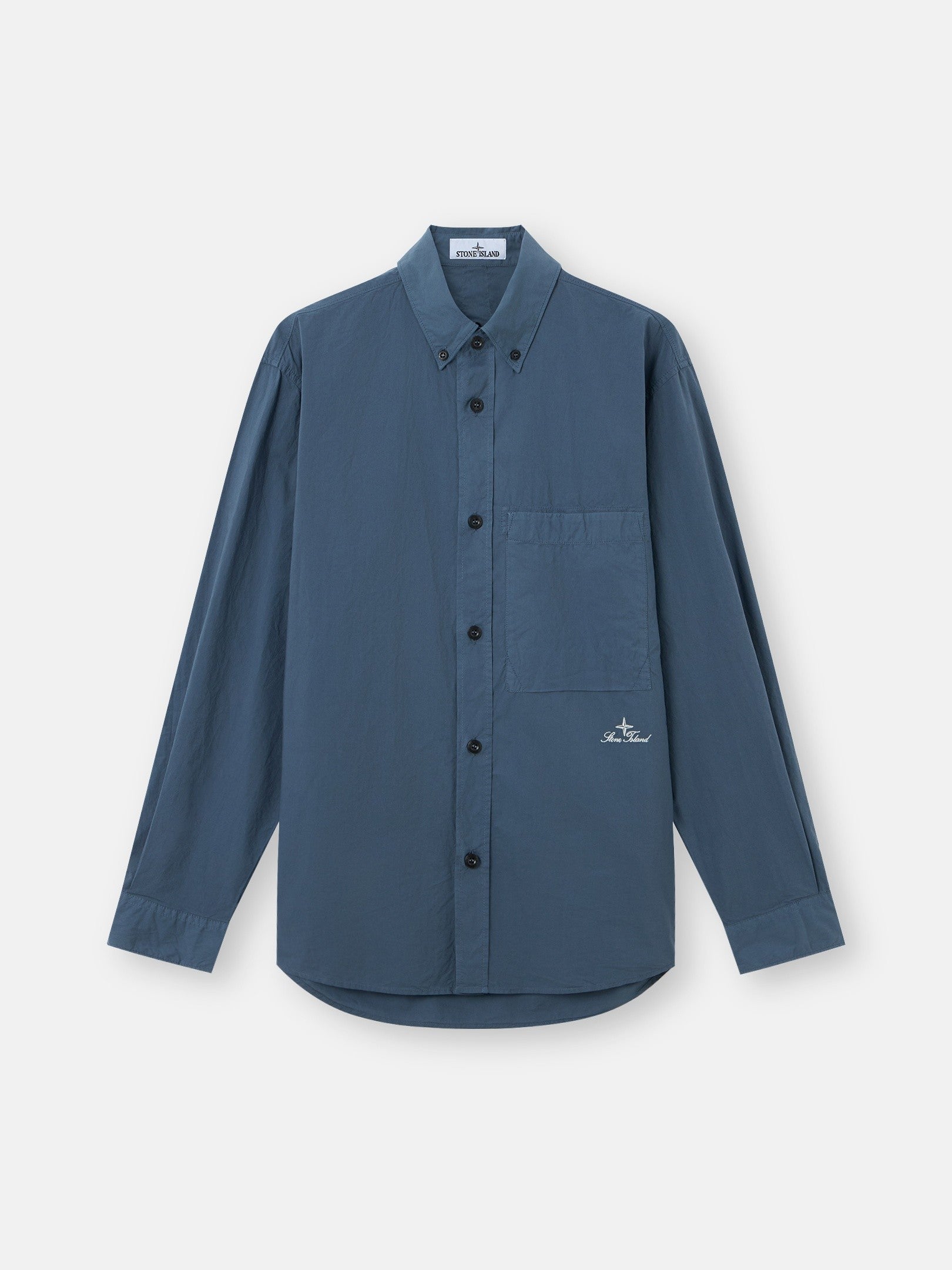 Stone Island Comfort-Fit Long-Sleeve Shirt with Chest Pocket 1100002