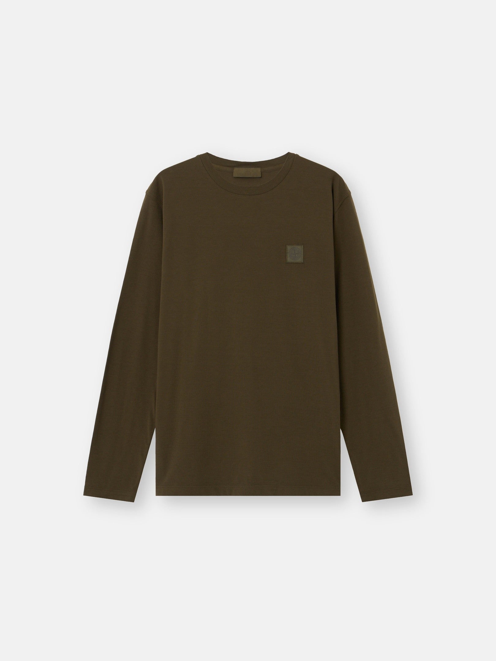 Stone Island Slim-Fit Long-Sleeve T-Shirt with Tonal Compass Logo Patch 2100036