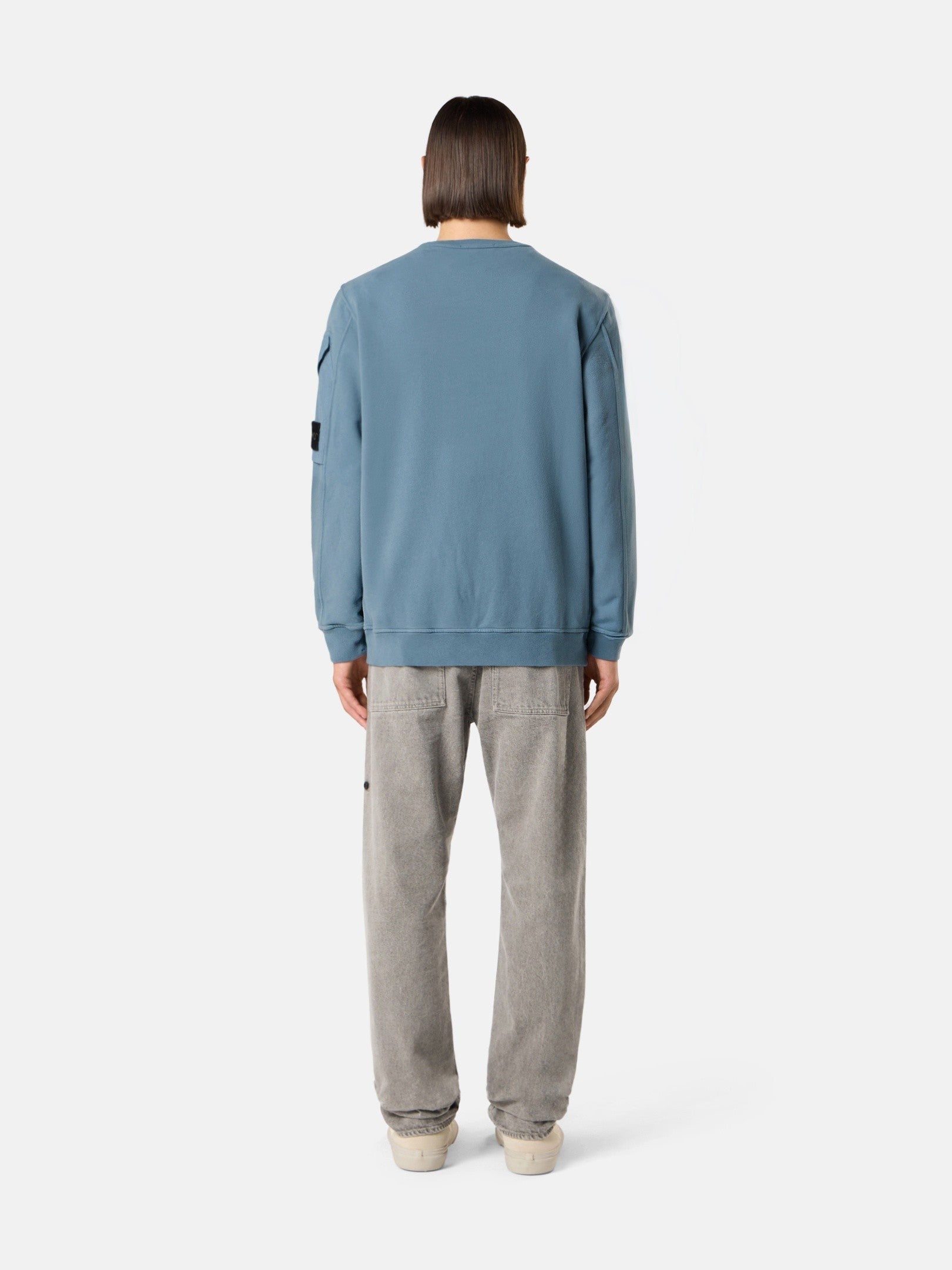 Stone Island Regular-Fit Crewneck Sweatshirt with Sleeve Pocket 6100015