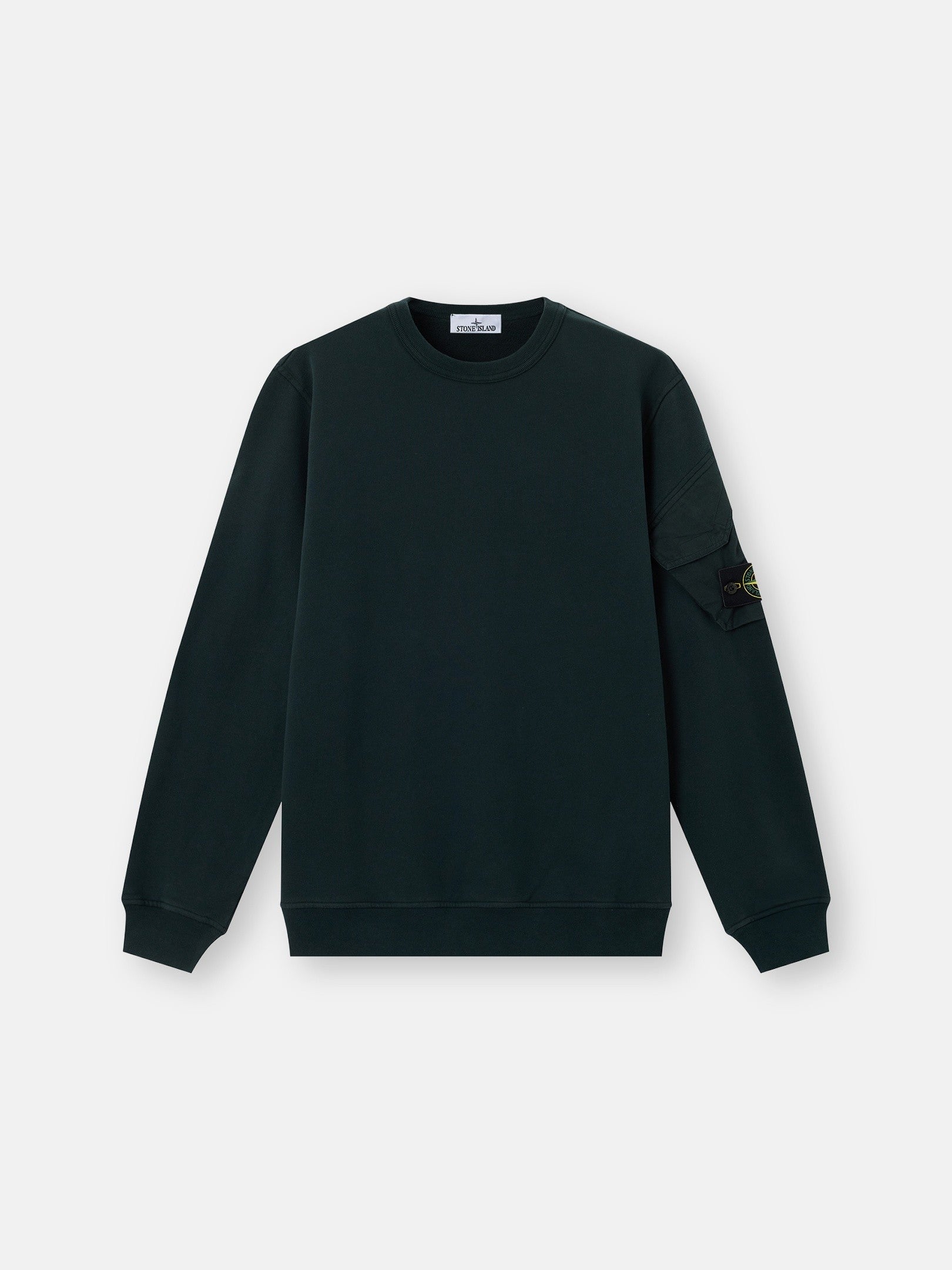 Stone Island Regular-Fit Crewneck Sweatshirt with Sleeve Pocket 6100015