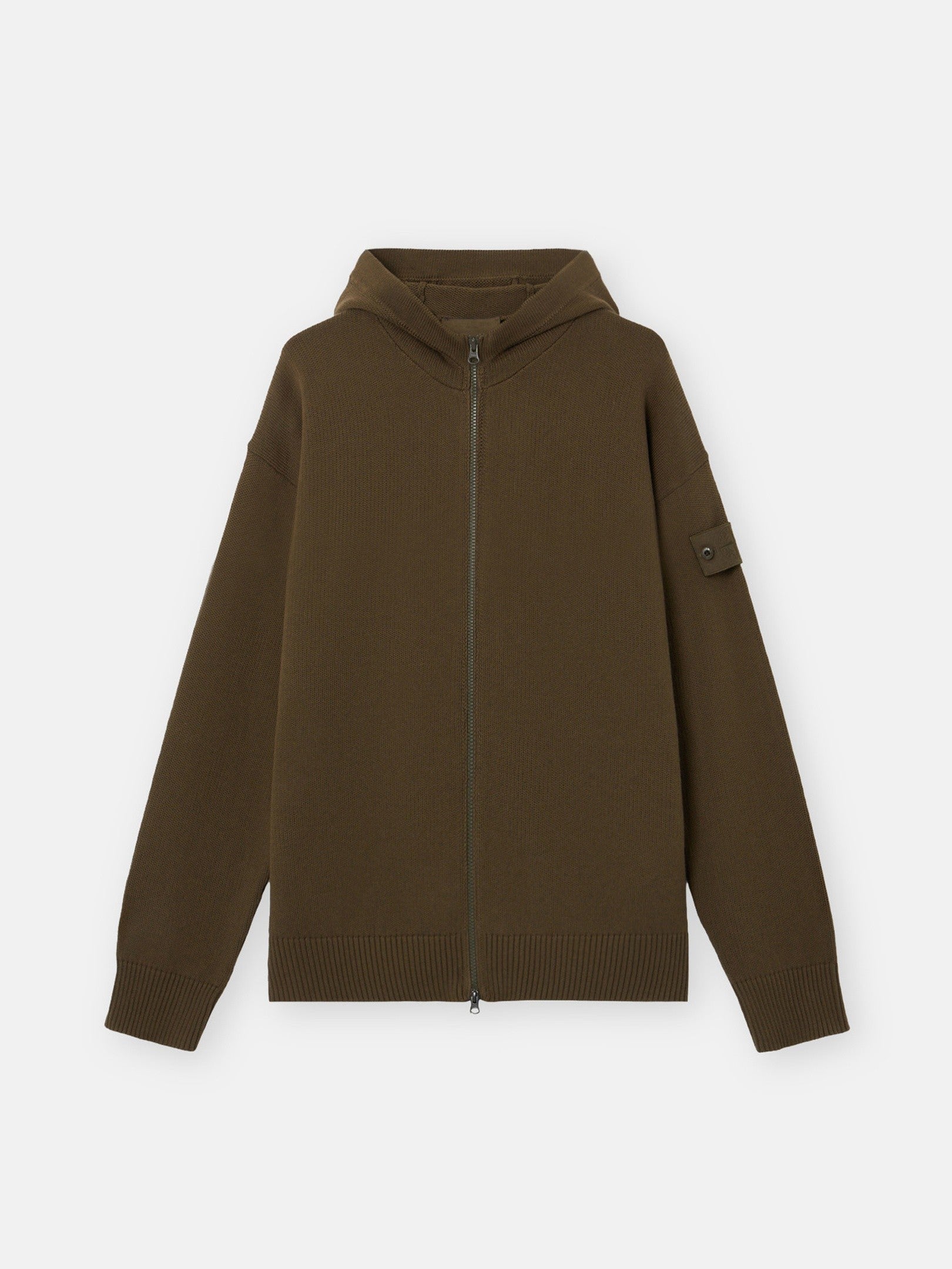 Stone Island Regular-Fit Hooded Zip-Up Jumper with Ribbed Trims 5100064