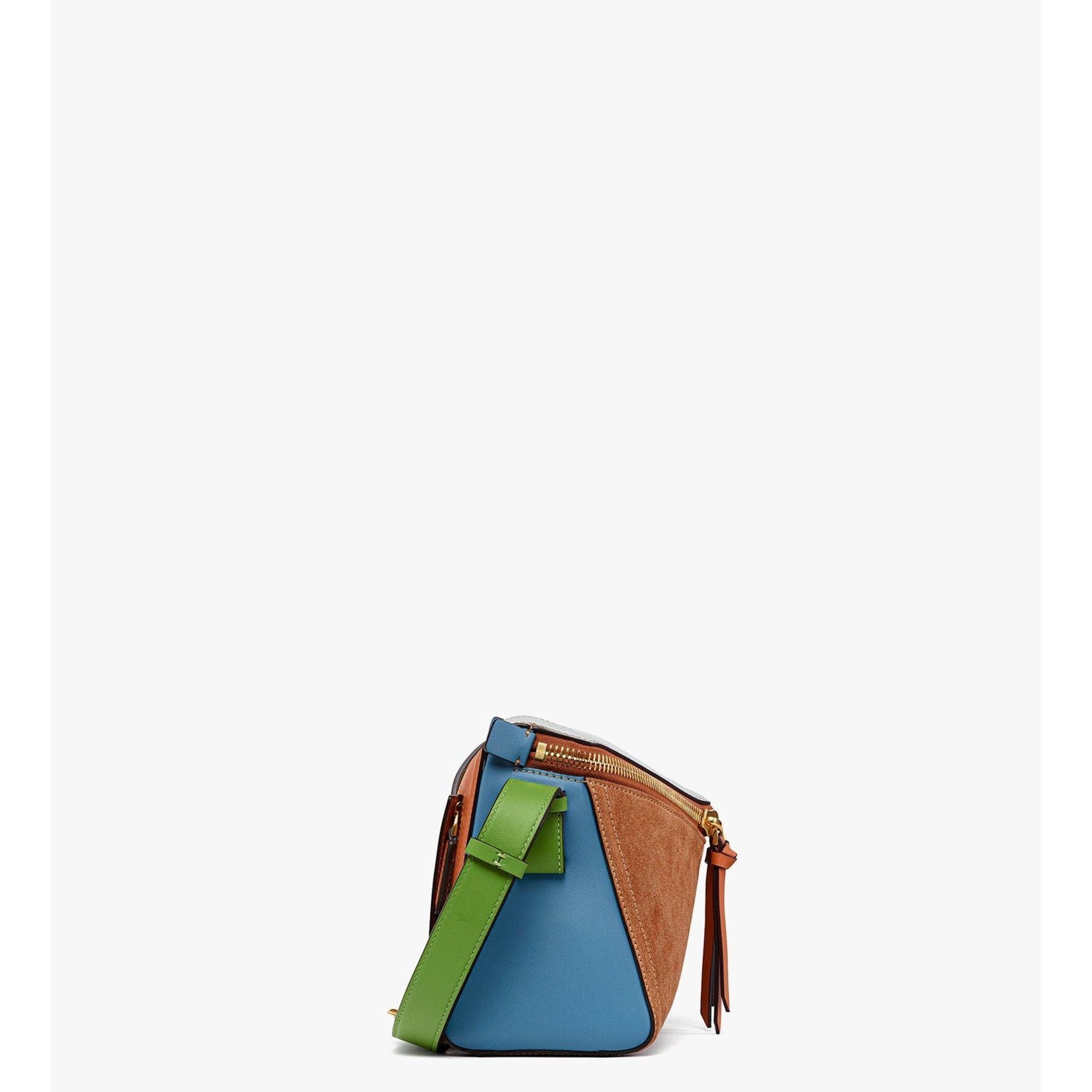 MCM Diamant 3d Shoulder Bag in Suede and Calf Leather