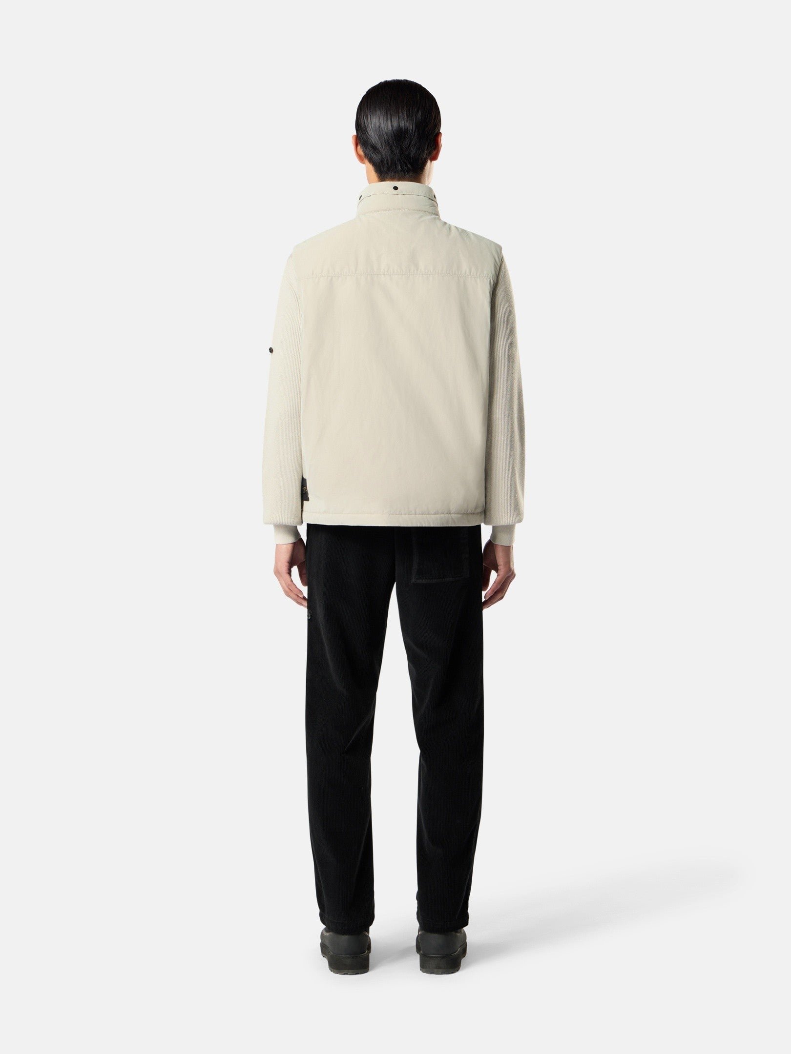 Stone Island Padded Vest with Packable Hood and Anti-Drop G100003
