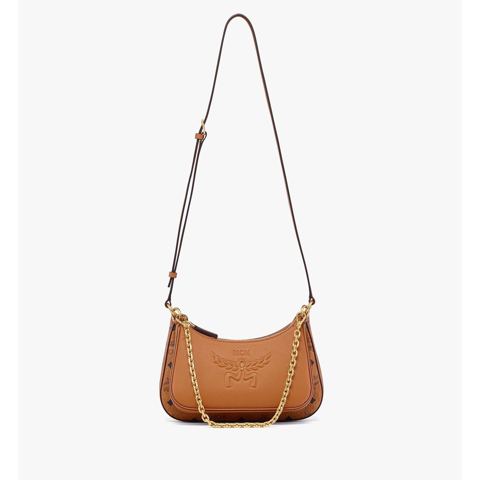 MCM Small Aren Duo Hobo in Visetos