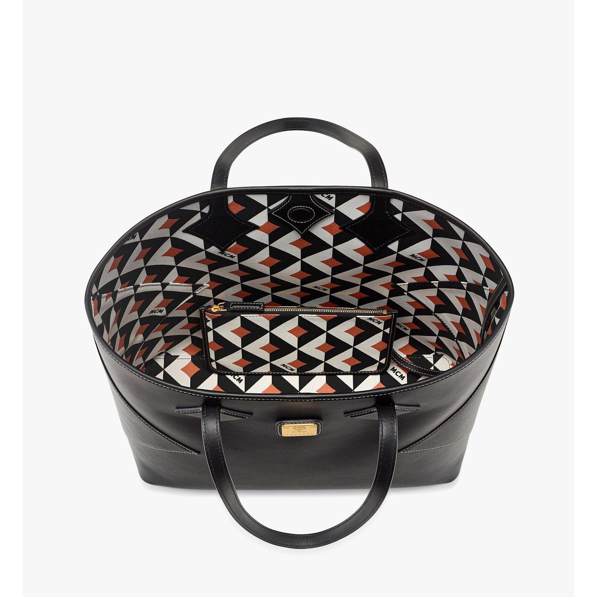 MCM Large Dia Shopper in Calfskin Leather