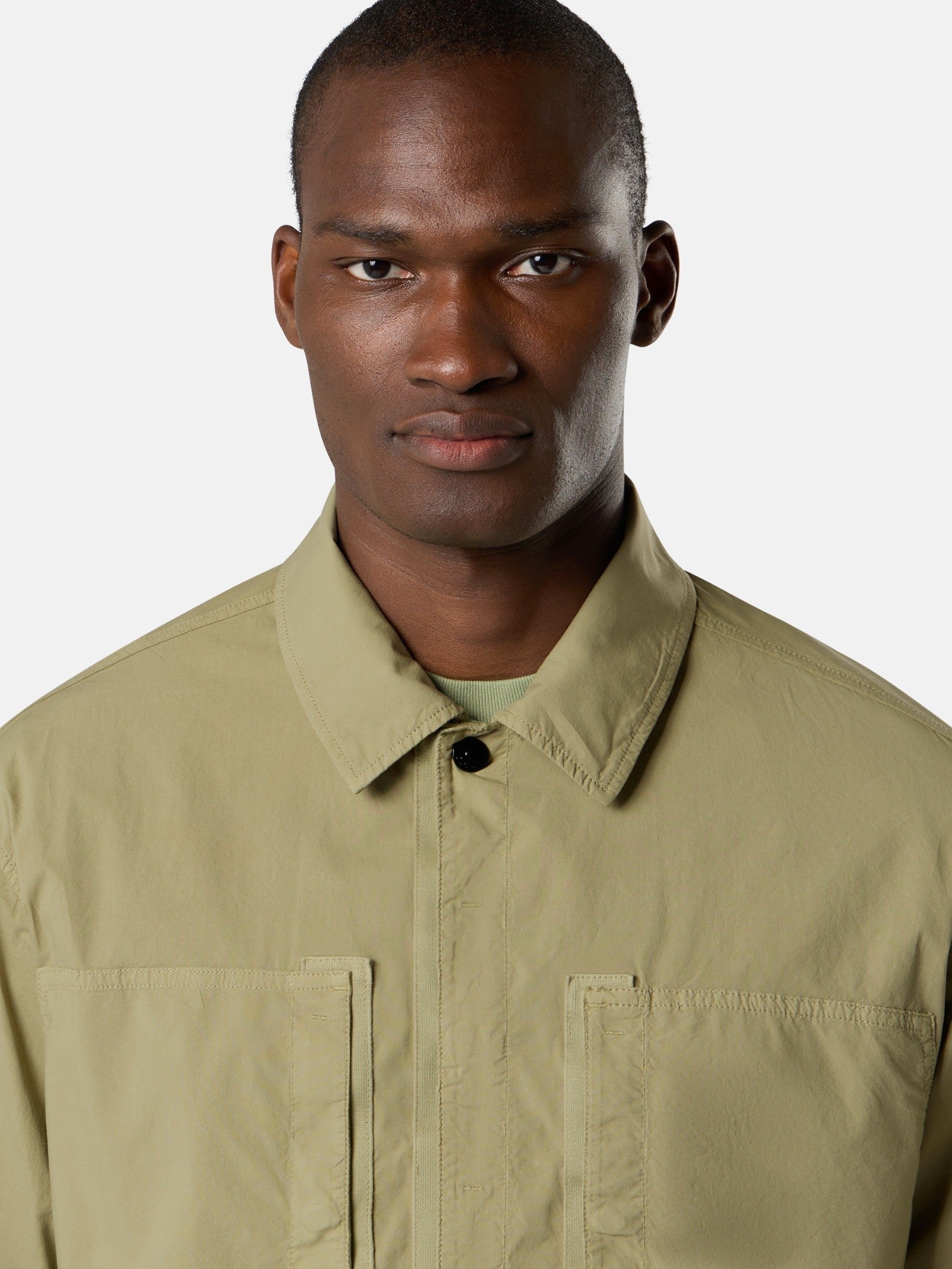 Stone Island Comfort-Fit Zip-Up Overshirt with Chest Pockets 1200005