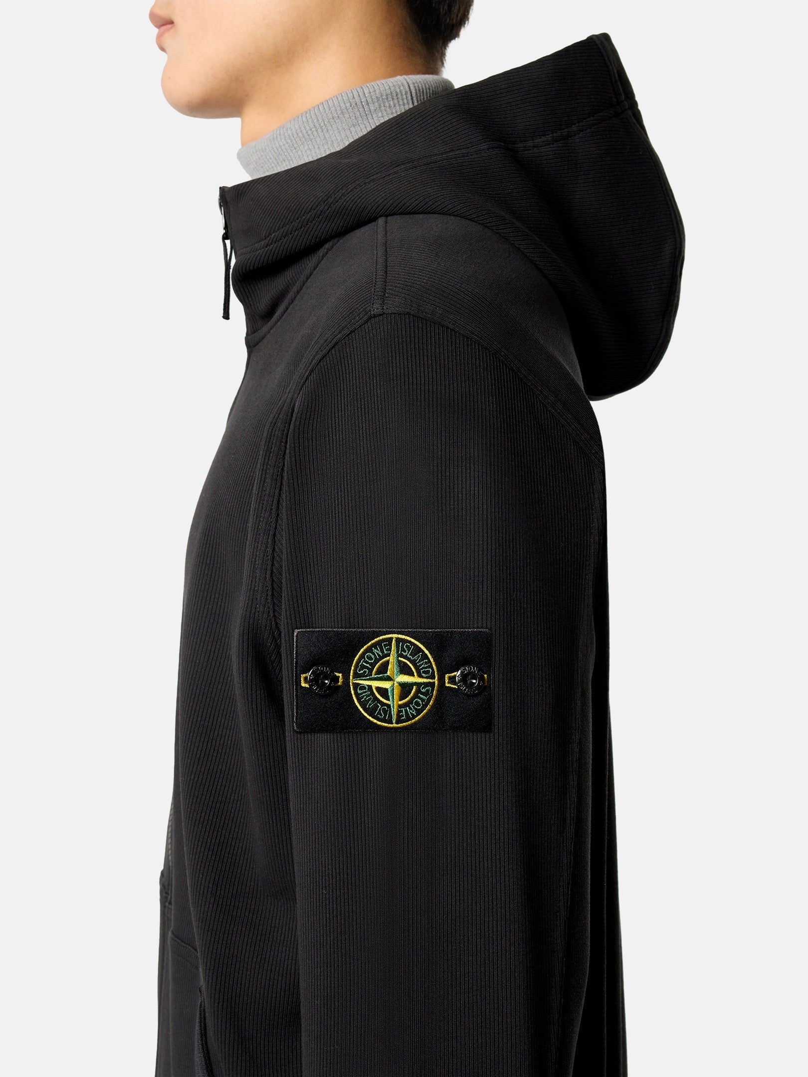 Stone Island Regular-Fit Zip-Up Hooded Sweatshirt with Pockets 6100020