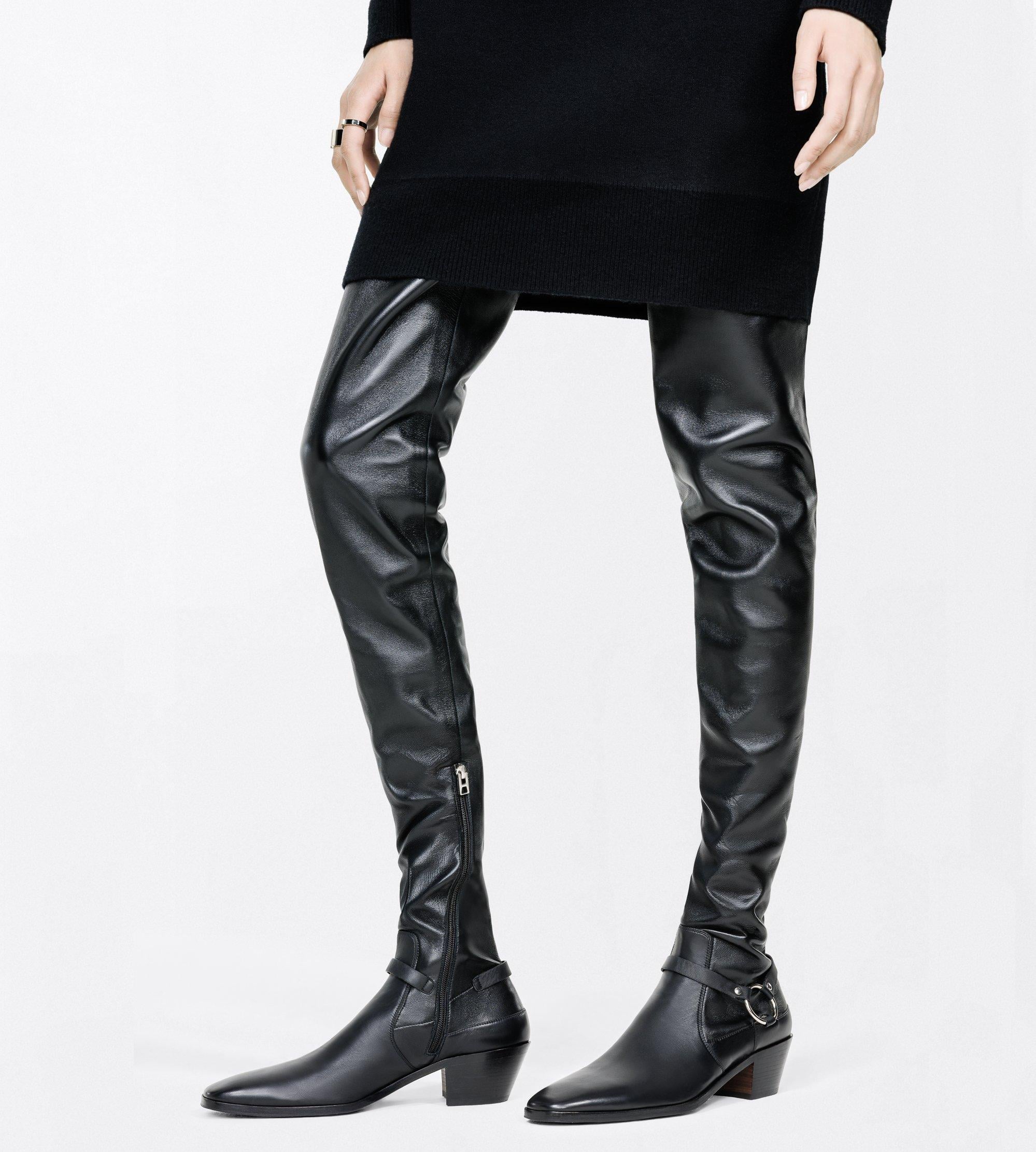 Tom Ford Leather Clint Thigh High Boot