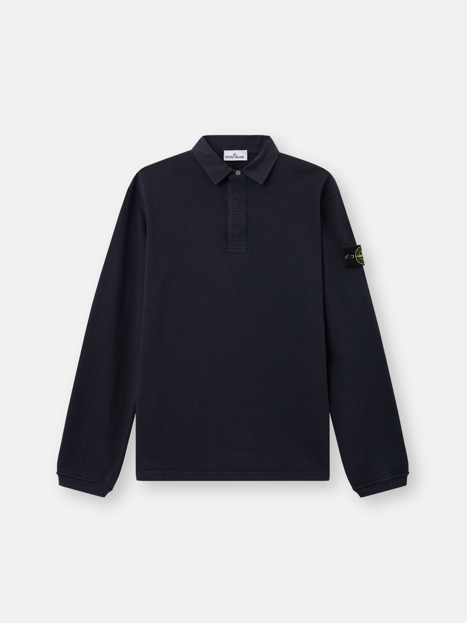 Stone Island Comfort-Fit Polo Collar Sweatshirt with Snap Placket 6100001