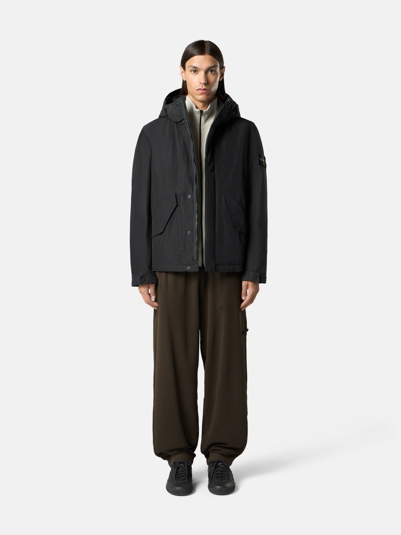 Stone Island Padded Hooded Jacket with Anti-Drop 4100010