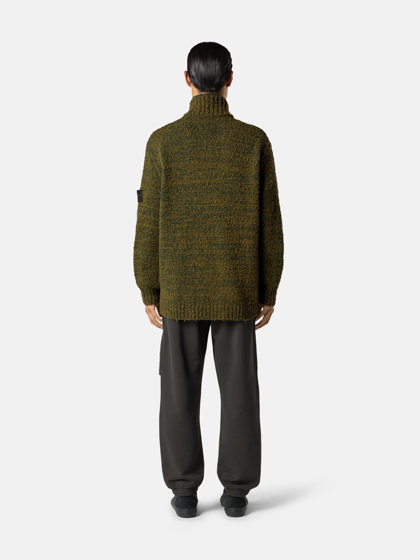 Stone Island Loose-Fit Half-Zip Jumper with Ribbed Trims 5100032