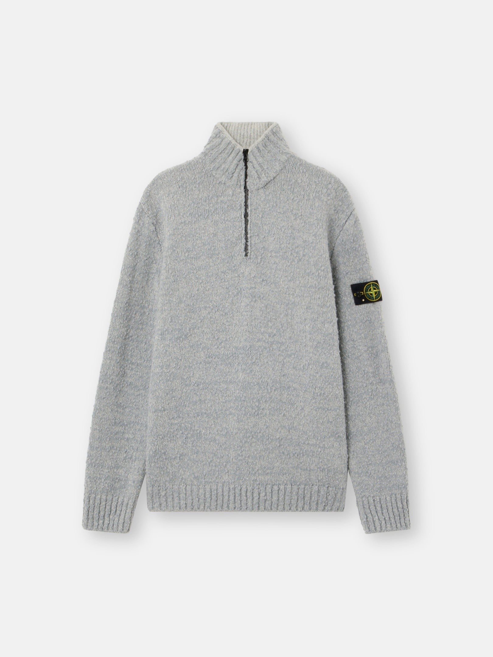Stone Island Loose-Fit Half-Zip Jumper with Ribbed Trims 5100032