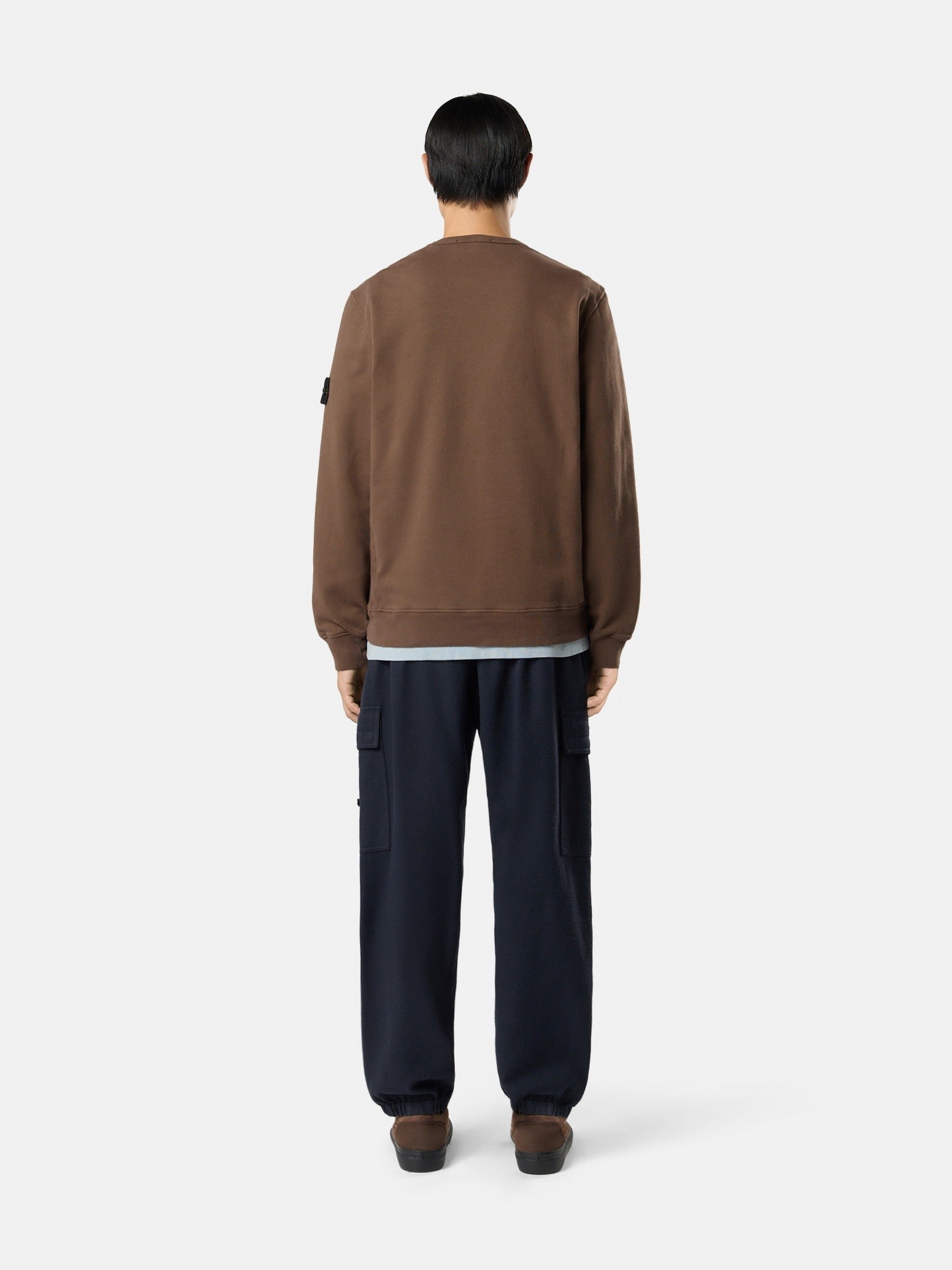 Stone Island Regular-Fit Crewneck Sweatshirt with Ribbed Inserts 6100049
