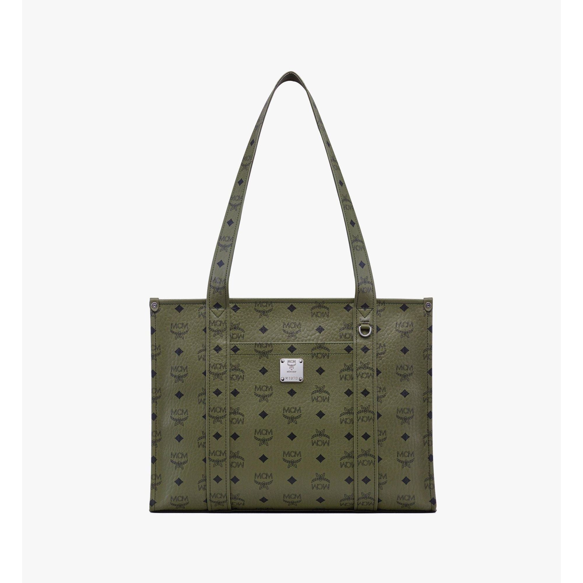 MCM Large Aren School Bag Tote in Visetos