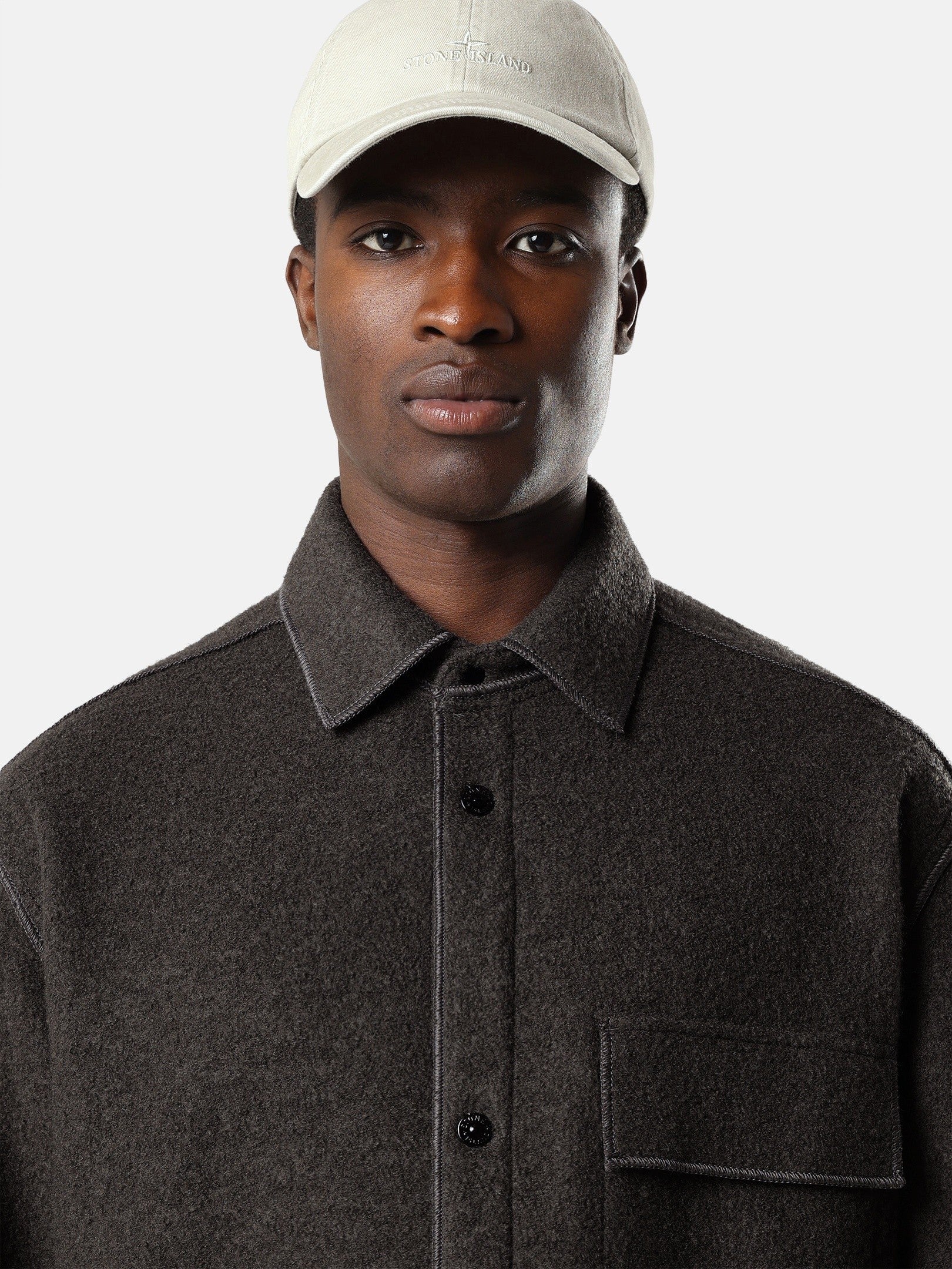 Stone Island Comfort-Fit Snap-Front Overshirt with Chest Pocket 1200034