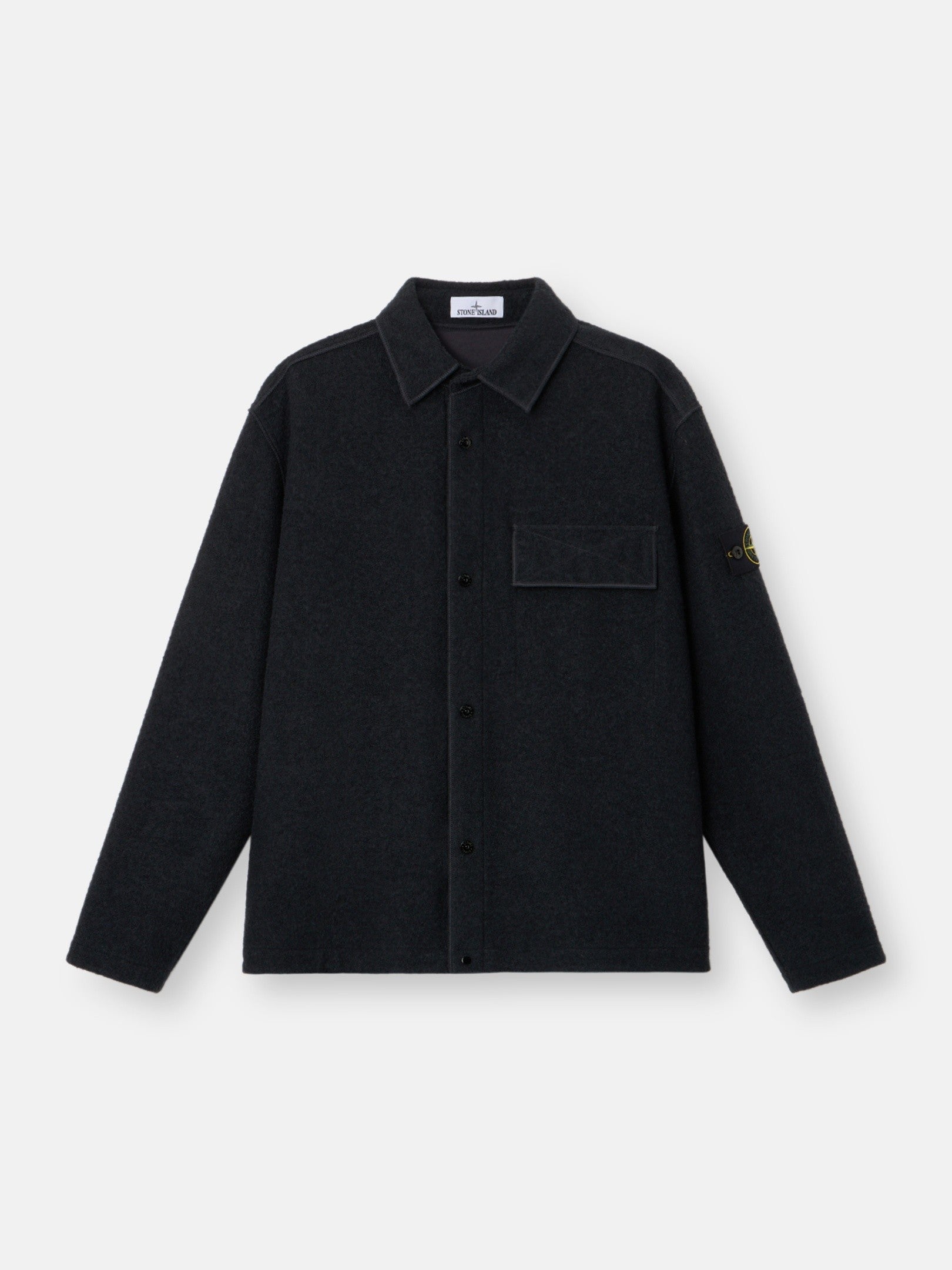 Stone Island Comfort-Fit Snap-Front Overshirt with Chest Pocket 1200034