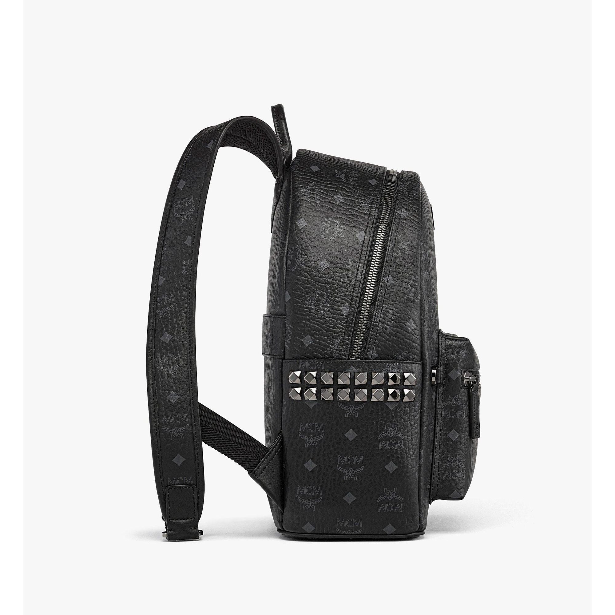 MCM Small-Medium Stark Side Studs Backpack in Visetos