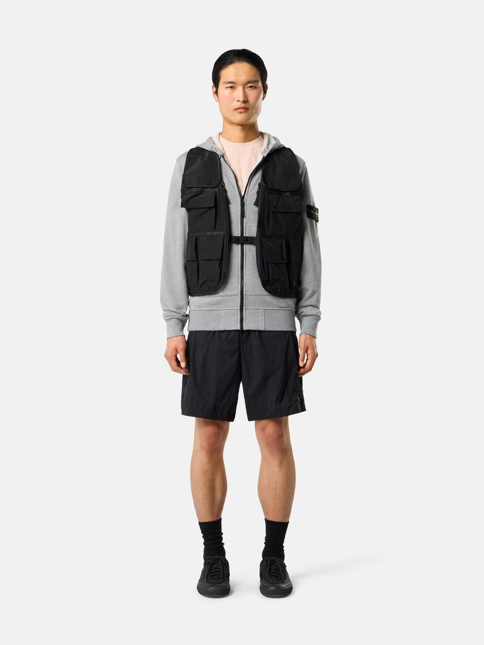 Stone Island Regular-Fit Zip-Up Hooded Sweatshirt with Pockets 6100061