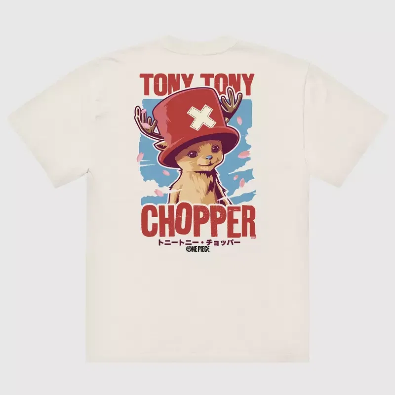 One Piece Chopper Oversized Faded Tee