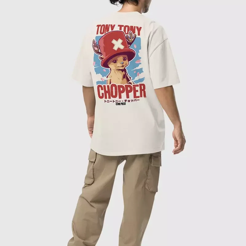 One Piece Chopper Oversized Faded Tee