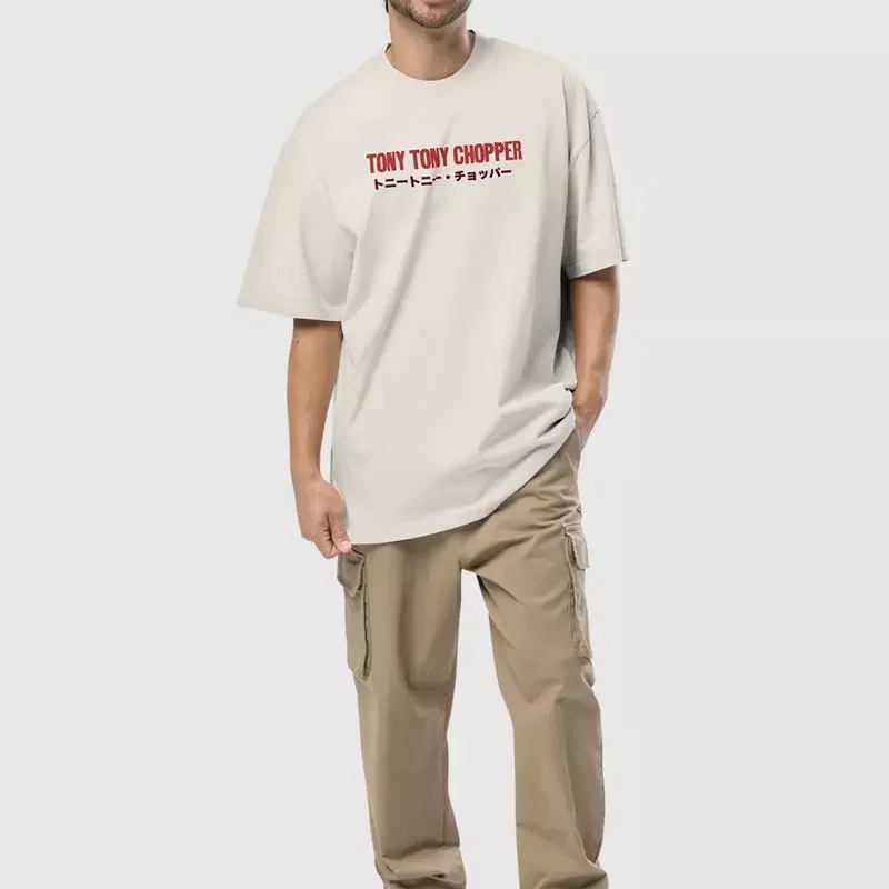 One Piece Chopper Oversized Faded Tee