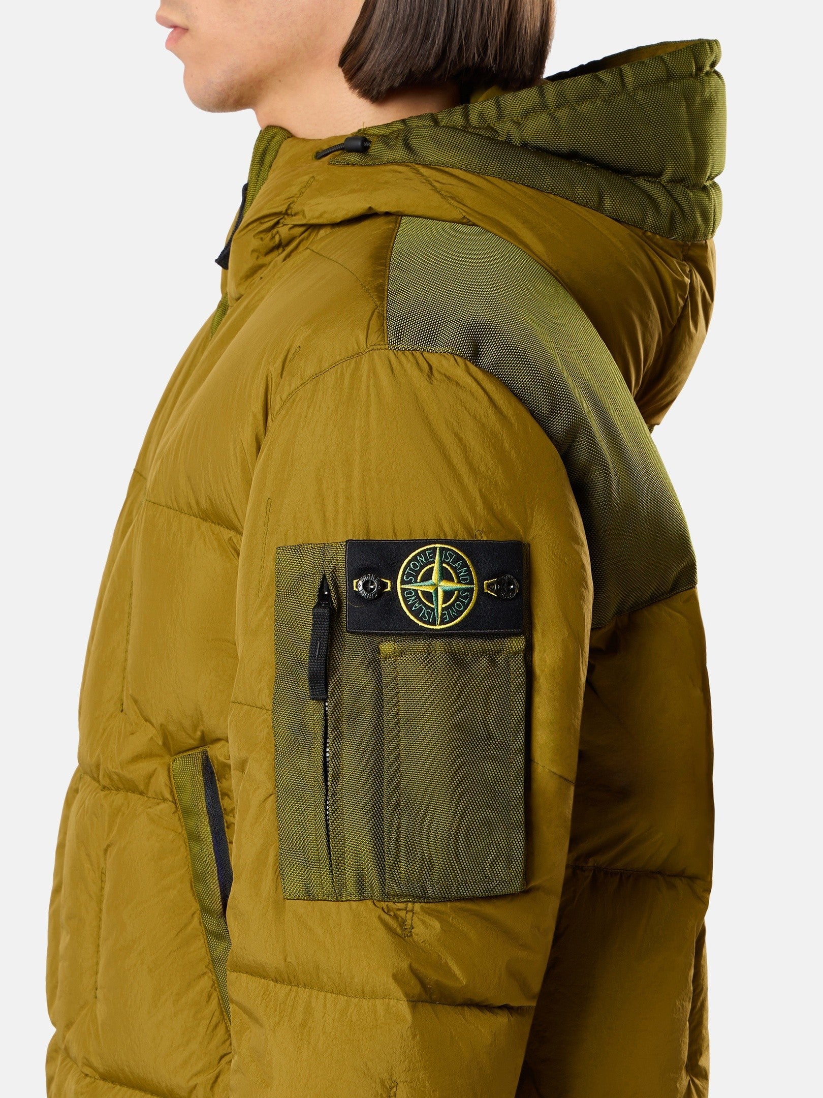 Stone Island Hooded Down Jacket with Wind Resistance and Anti-Drop 4100034
