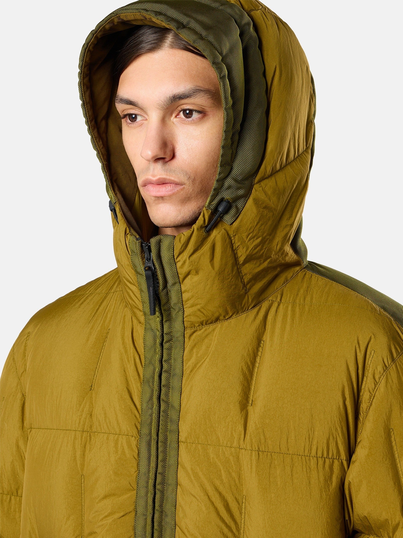 Stone Island Hooded Down Jacket with Wind Resistance and Anti-Drop 4100034