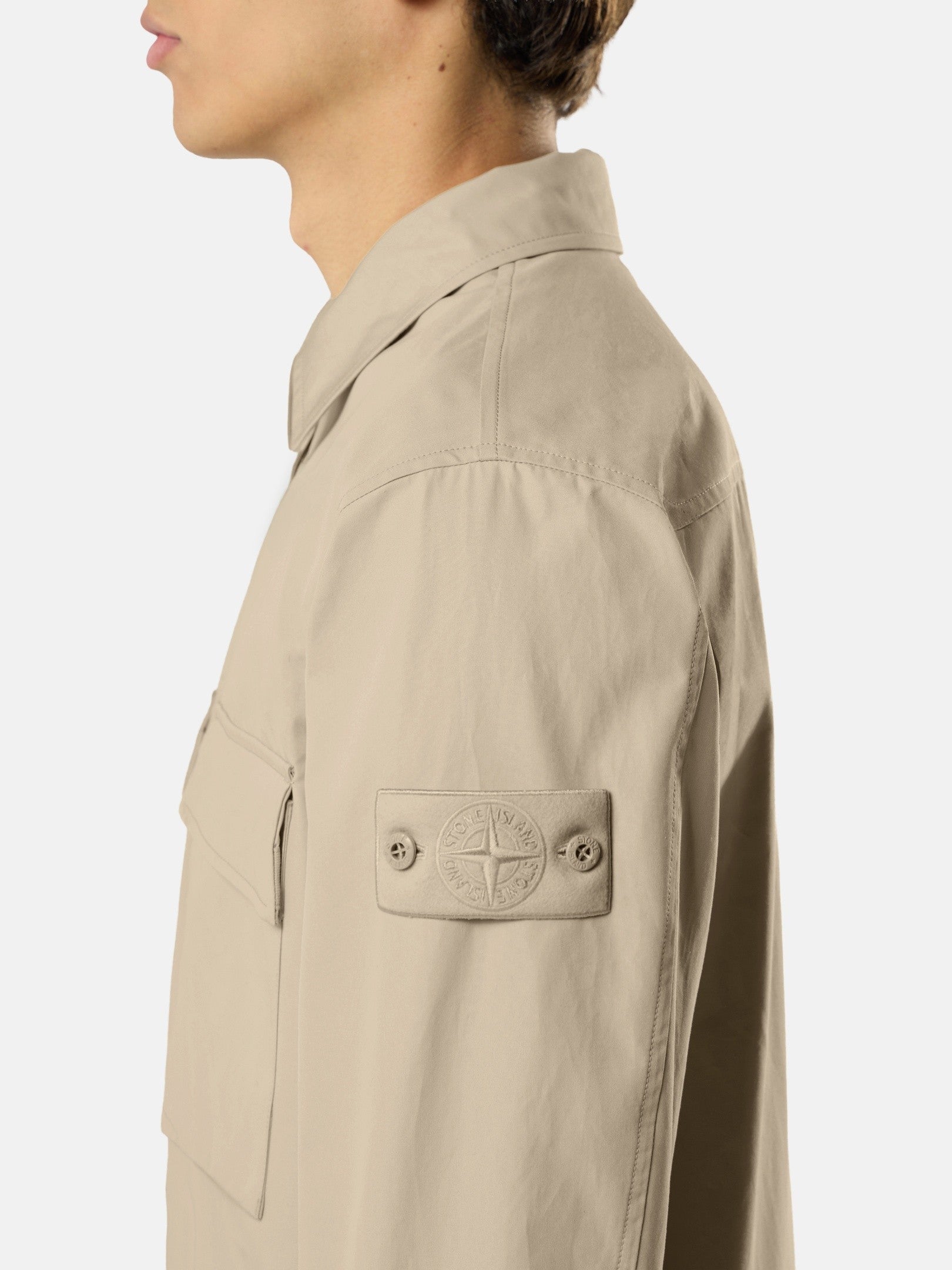 Stone Island Comfort-Fit Windproof and Breathable Zip-Up Overshirt 1200018