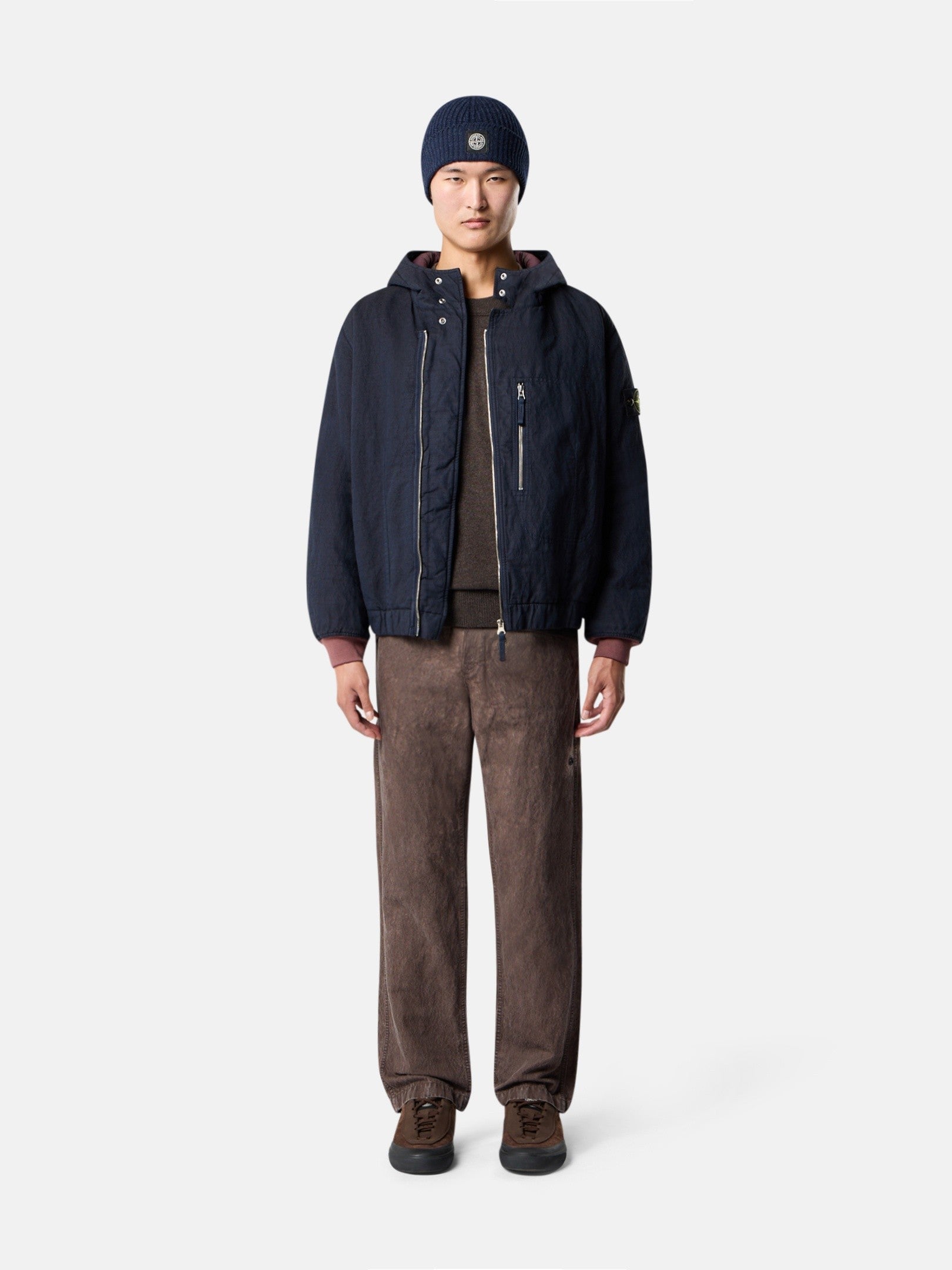 Stone Island Padded Hooded Jacket with Anti-Drop 4100042