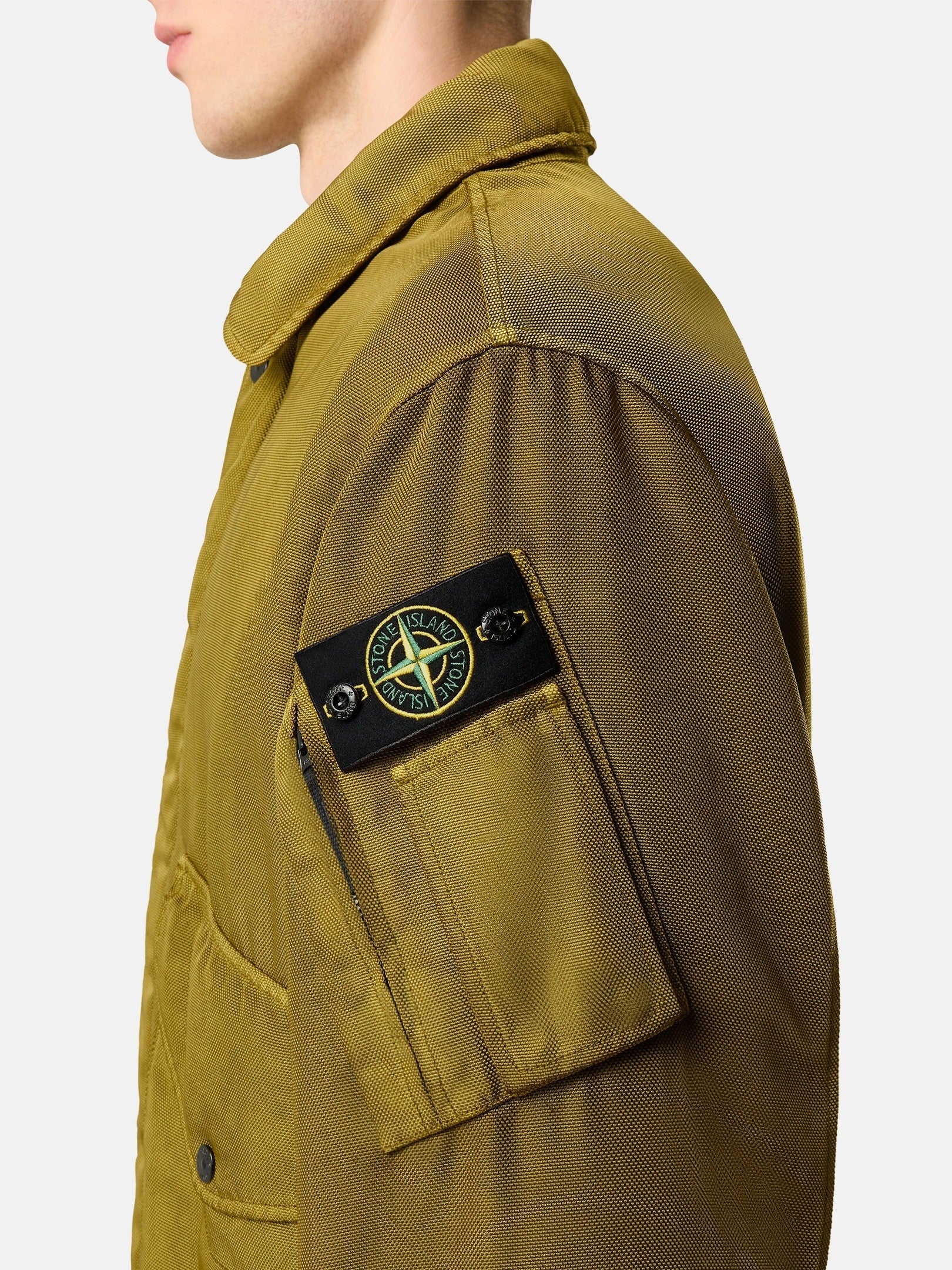 Stone Island Padded Stand Collar Jacket with Anti-Drop 4100035