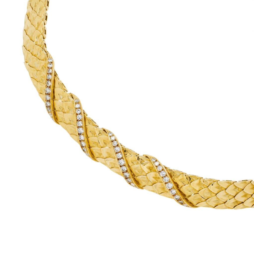 Gold and Diamond Necklace