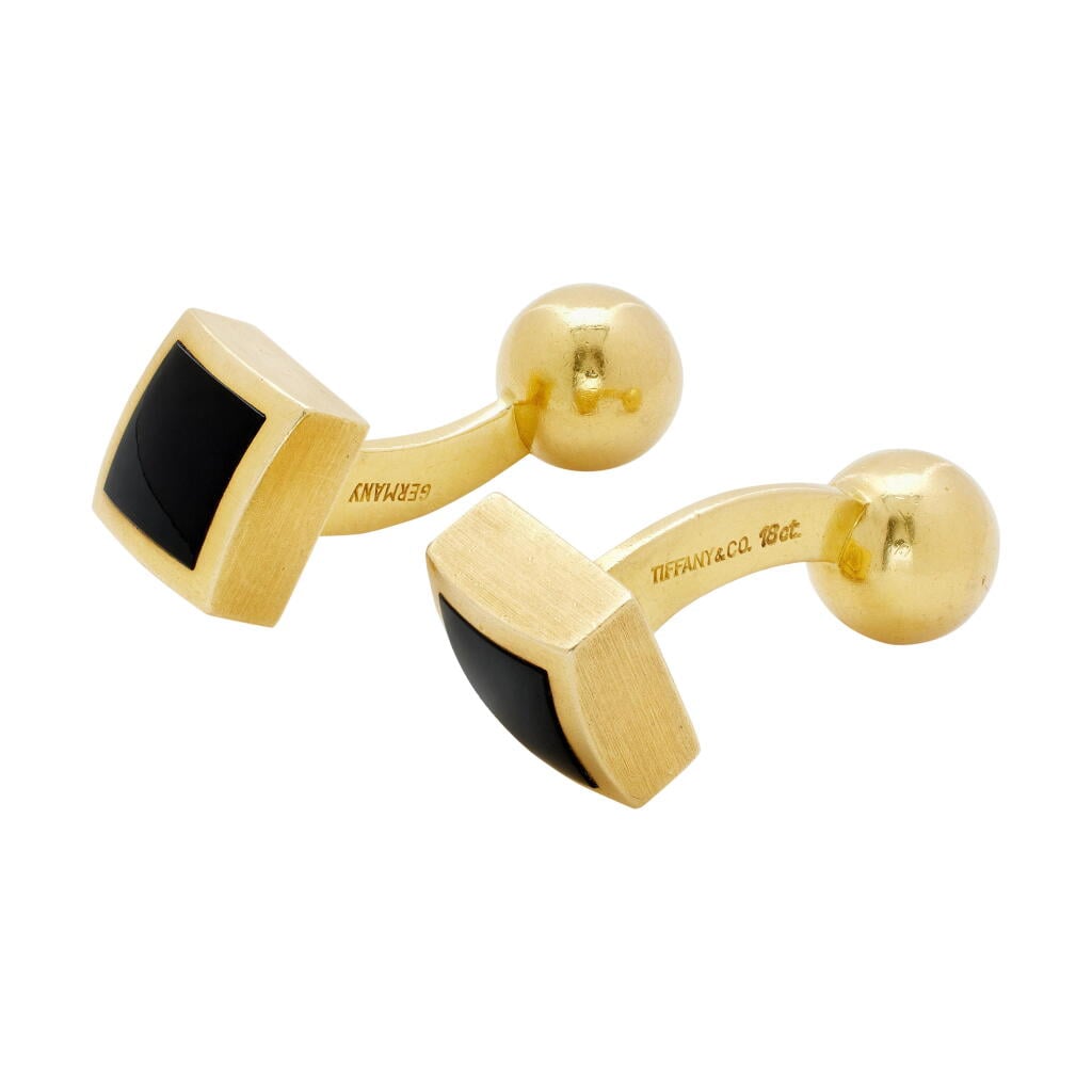 Gold and Onyx Cufflinks