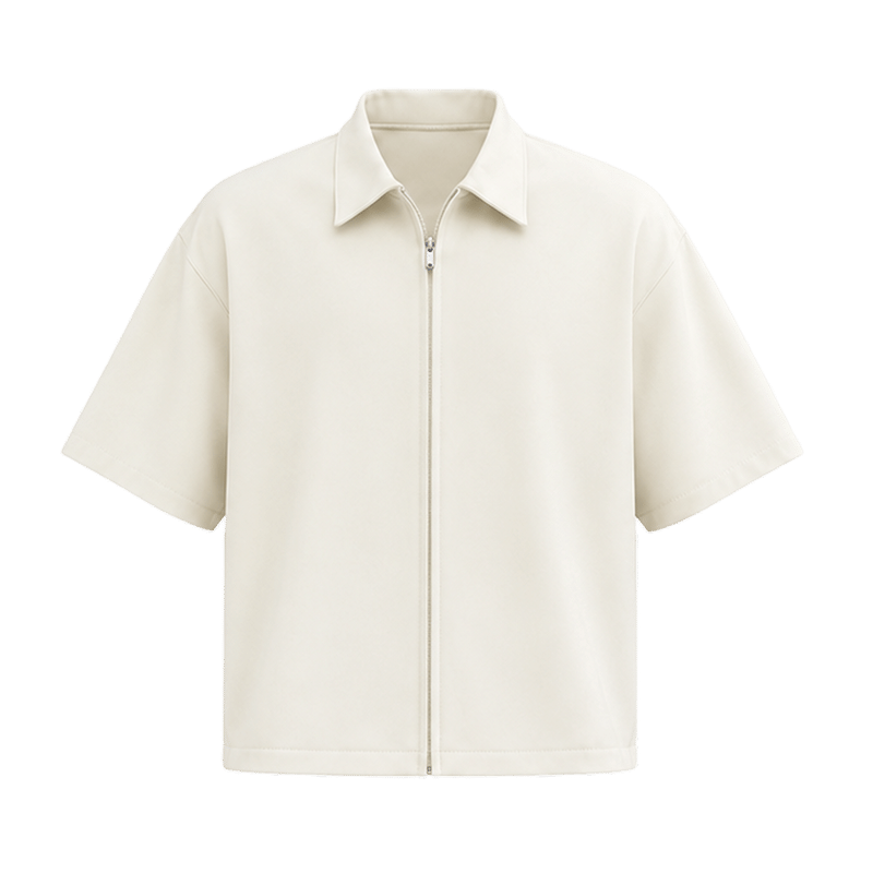 Be Autyst The Fern Ivory Zip Polo