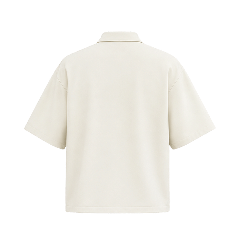 Be Autyst The Fern Ivory Zip Polo