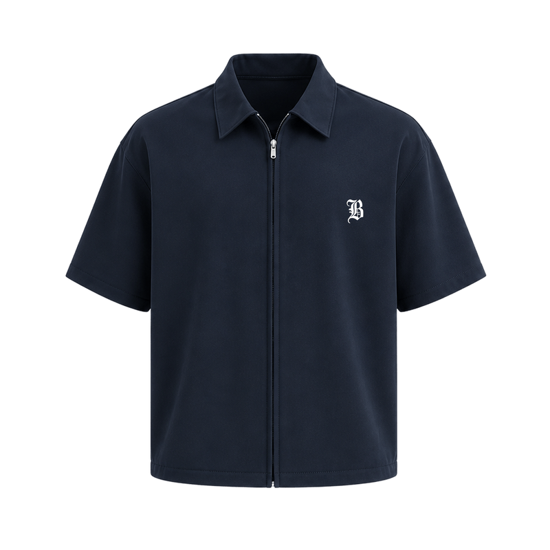 Be Autyst The Fern Midnight Zip Polo