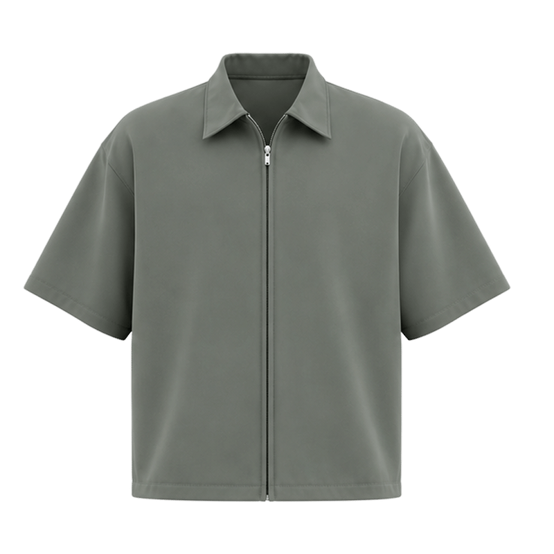 Be Autyst The Fern Olive Zip Polo