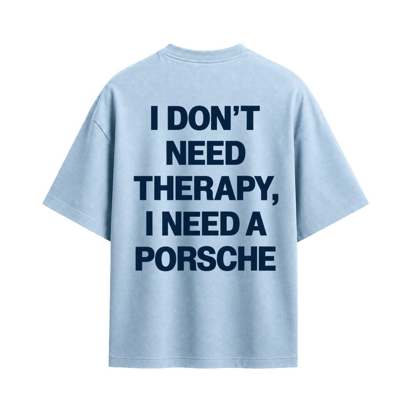 Blacklist Need a Porsche Ice-Blue T-shirt