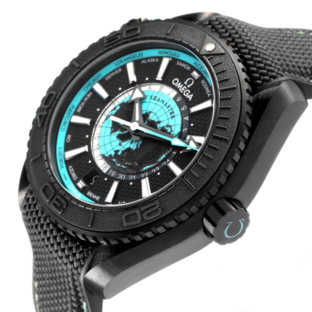 Seamaster Planet Ocean (Reference 215.92.46.22.01.006). A 45.5mm ceramic automatic wristwatch with date & world time. 2025