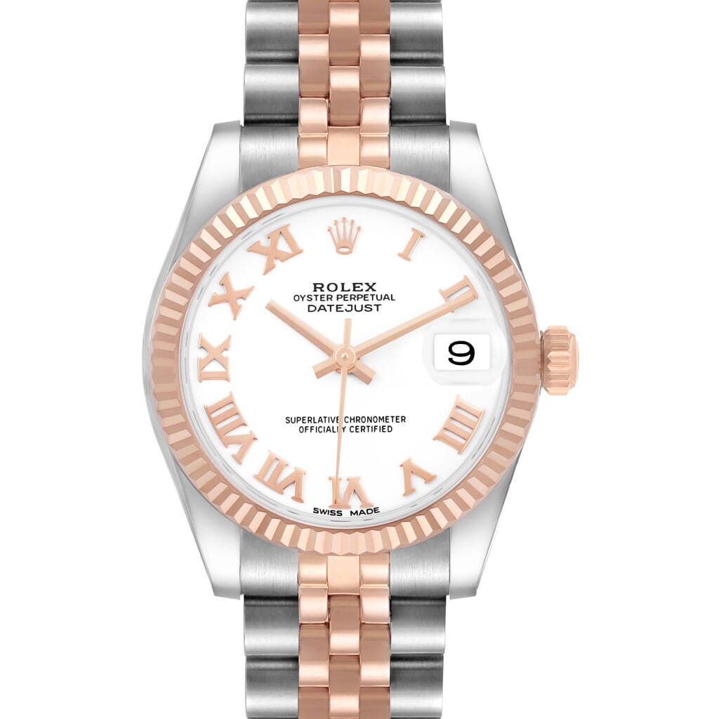 Datejust (Reference 178271). A 31mm stainless steel rose gold automatic wristwatch with date. 2019